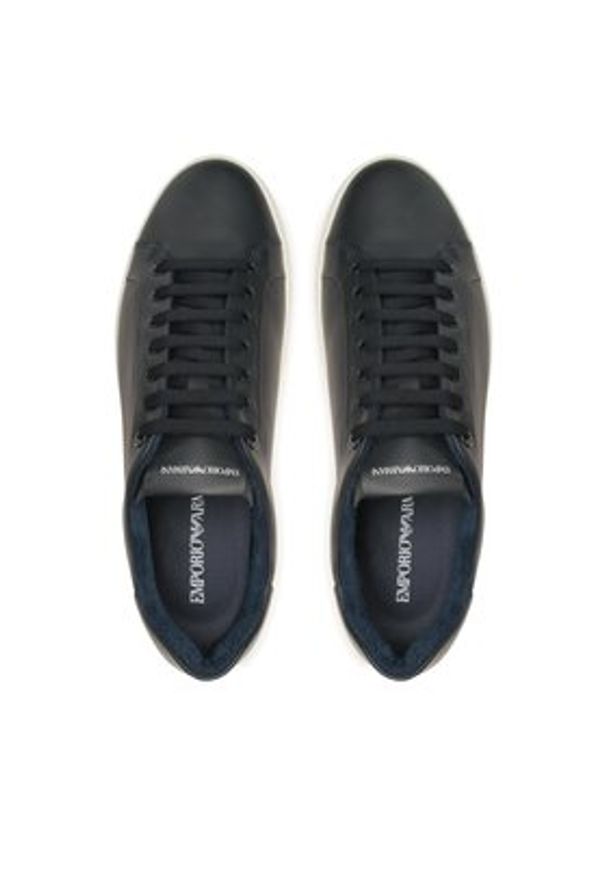 Emporio Armani Sneakersy X4X598 XF662 00285 Granatowy. Kolor: niebieski. Materiał: skóra