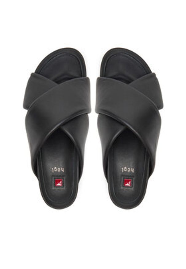 HÖGL Klapki Celeste 9-102910 Czarny. Kolor: czarny. Materiał: skóra