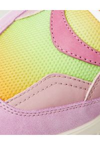 BUSCEMI - Różowe sneakersy Veloce. Kolor: różowy, wielokolorowy, fioletowy. Materiał: guma, materiał. Wzór: aplikacja #4
