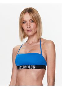 Calvin Klein Swimwear Góra od bikini KW0KW01966 Niebieski. Kolor: niebieski. Materiał: syntetyk