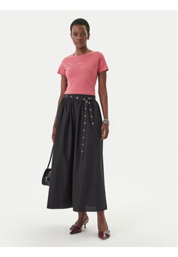 BOSS Spódnica maxi C_Vidol 50559088 Czarny Regular Fit. Kolor: czarny. Materiał: bawełna