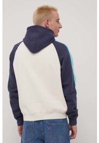 adidas Originals bluza męska kolor beżowy z kapturem wzorzysta. Typ kołnierza: kaptur. Kolor: beżowy. Materiał: bawełna, materiał, dzianina. Długość rękawa: raglanowy rękaw #3