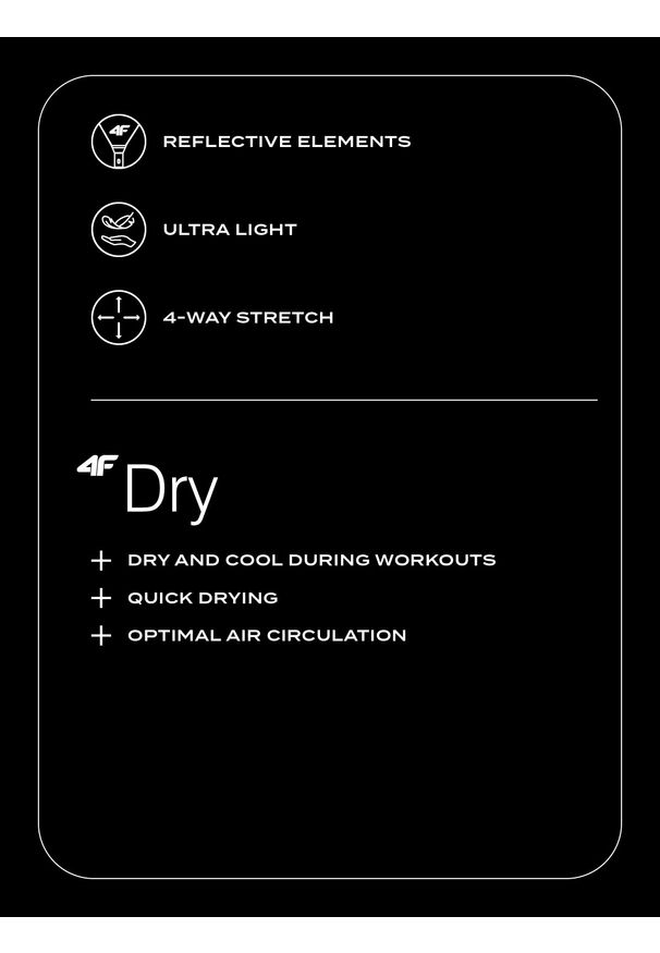 4f - 4F Spodnie do biegania w terenie szybkoschnące damskie - czarne S. Stan: podwyższony. Kolor: czarny. Materiał: dzianina, materiał, syntetyk, włókno, elastan, tkanina. Długość: do kostek. Wzór: jednolity, gładki, ze splotem, kolorowy. Sport: bieganie, fitness