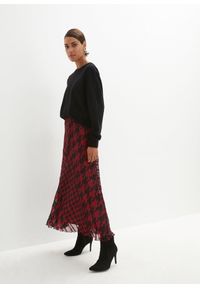 bonprix - Sweter z rękawami typu nietoperz. Kolor: czarny. Wzór: prążki #3