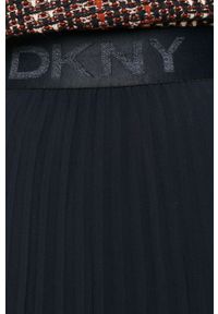 DKNY - Dkny - Spódnica. Kolor: niebieski. Materiał: tkanina. Wzór: gładki #4