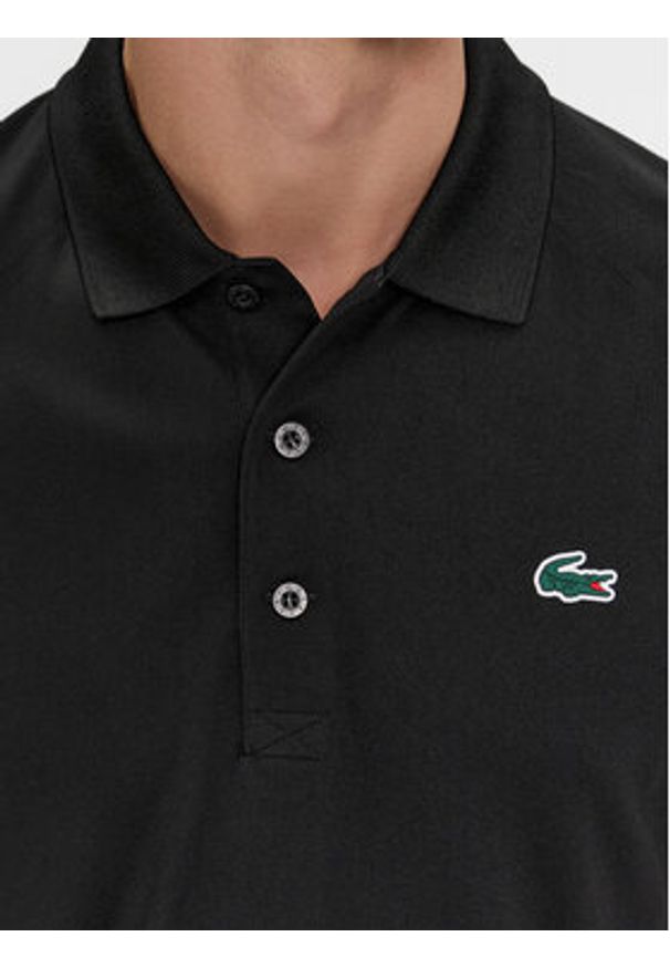 Lacoste Polo DH3201 Czarny Regular Fit. Typ kołnierza: polo. Kolor: czarny. Materiał: syntetyk