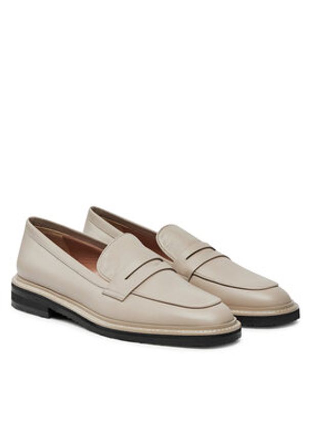 Pollini Lordsy SA10093G1LTDG105 Beżowy. Kolor: beżowy. Materiał: skóra