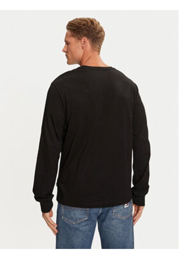 Guess Jeans Longsleeve M4BI84 K8FQ4 Czarny Regular Fit. Kolor: czarny. Materiał: bawełna. Długość rękawa: długi rękaw