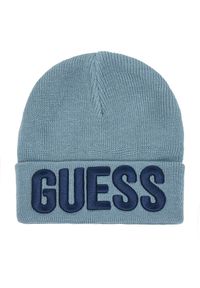 Czapka Guess. Kolor: niebieski
