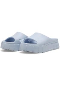 Klapki Puma Mayze Stack Injex, Kobiety. Kolor: niebieski. Materiał: guma, materiał