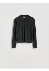 Reserved - Sweter z wełną - ciemnoszary. Kolor: szary. Materiał: wełna