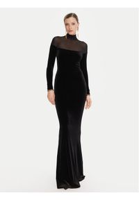 Elisabetta Franchi Sukienka wieczorowa AB-R42-57E2-V660 Czarny Slim Fit. Kolor: czarny. Materiał: syntetyk. Styl: wizytowy