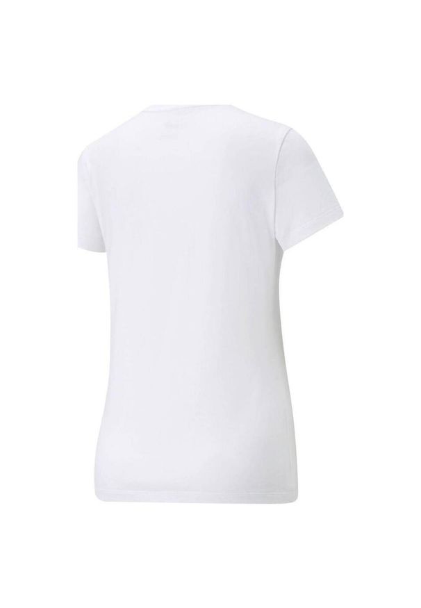 Puma - T-shirt Damski Metalik Logo Essentials. Kolor: biały
