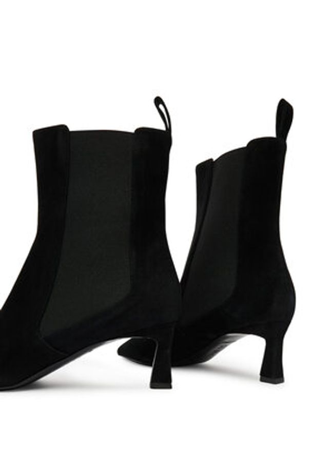 Pollini Botki SA21015M0NTA0000 Czarny. Kolor: czarny. Materiał: skóra, zamsz