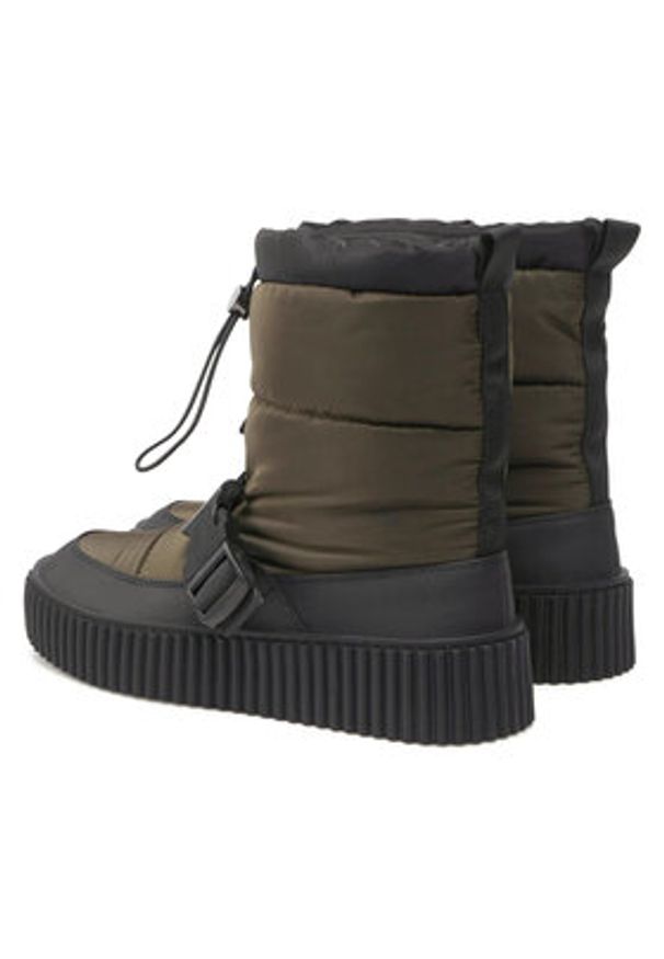 Jenny Fairy Śniegowce H17125Y-1 Khaki. Kolor: brązowy. Materiał: materiał