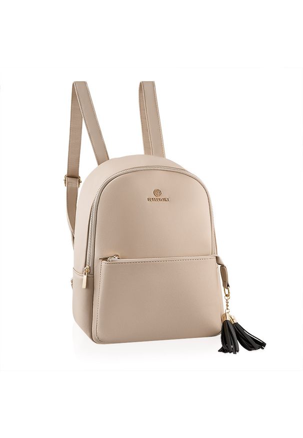 Betlewski - Plecak damski MILEY bezowy. Materiał: skórzane