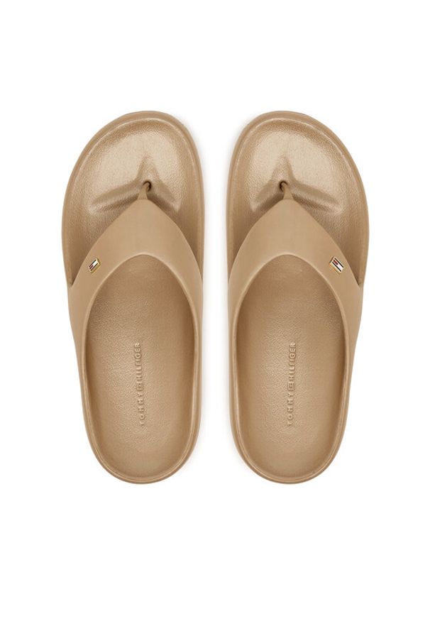 TOMMY HILFIGER - Tommy Hilfiger Japonki Pearlized FW0FW09201 Beżowy. Kolor: beżowy. Materiał: syntetyk