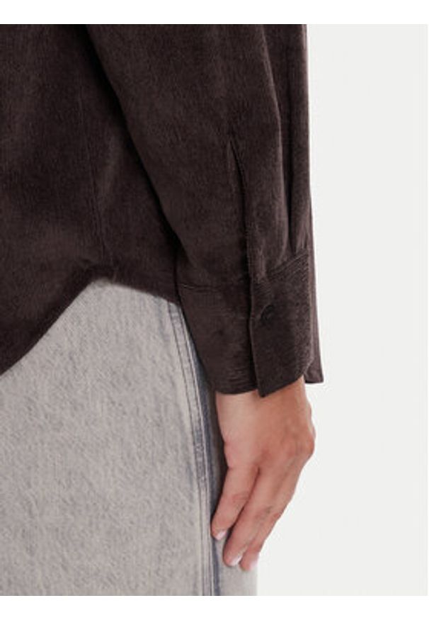 Vero Moda Koszula Sanne 10317194 Brązowy Oversize. Kolor: brązowy. Materiał: syntetyk