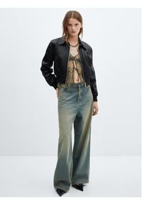 mango - Mango Kurtka z imitacji skóry Phibi 67054790 Czarny Regular Fit. Kolor: czarny. Materiał: skóra #9