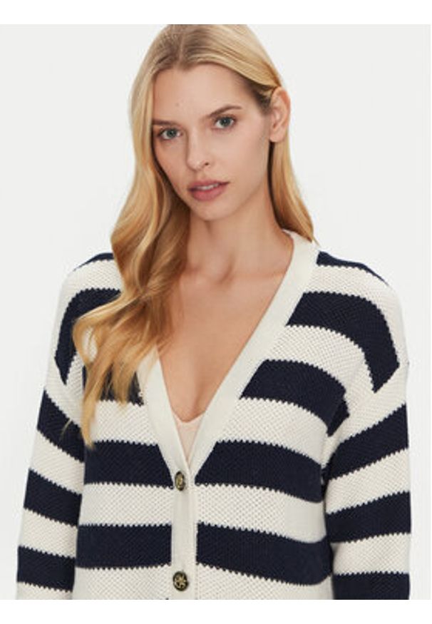 Guess Kardigan W5GR38 Z37L1 Beżowy Regular Fit. Kolor: beżowy. Materiał: syntetyk, bawełna