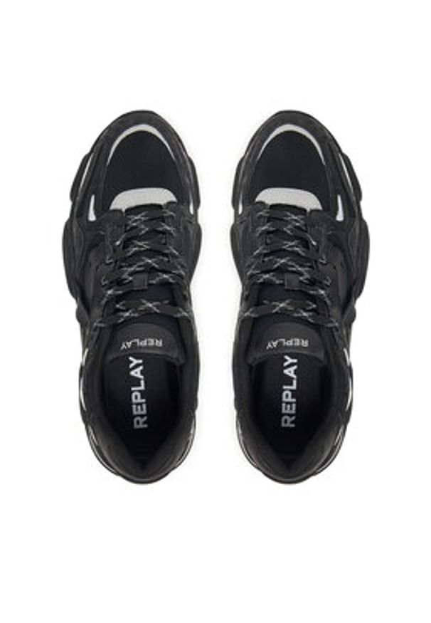 Replay - REPLAY Sneakersy GMS9M .000.C0017T Czarny. Kolor: czarny. Materiał: materiał