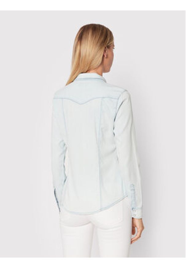 Guess Koszula jeansowa W2GH75 D4NA0 Niebieski Regular Fit. Kolor: niebieski. Materiał: bawełna