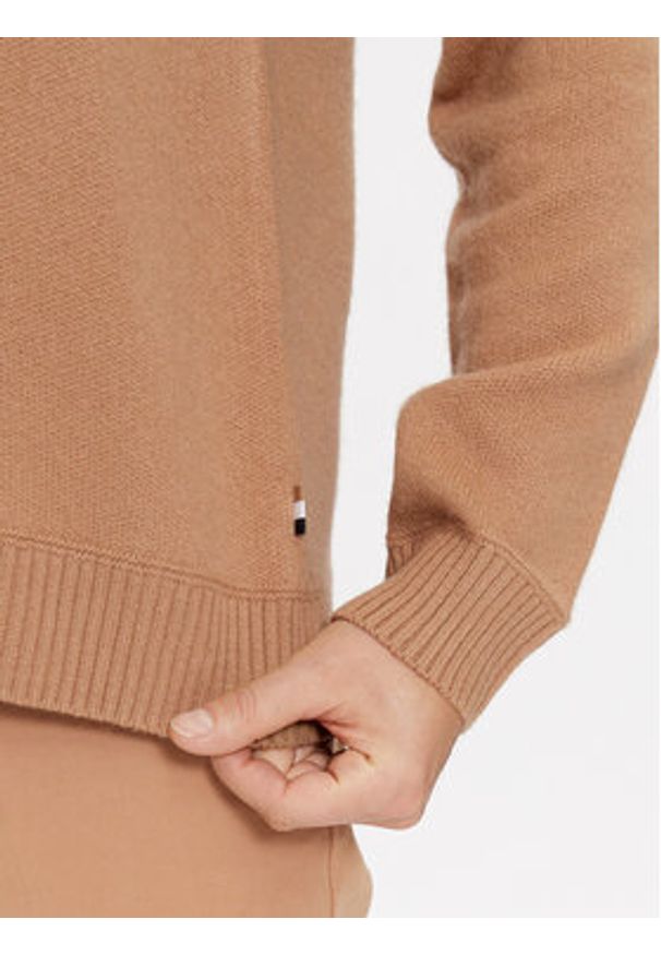 BOSS - Boss Sweter Mistico 50500676 Beżowy Regular Fit. Kolor: beżowy. Materiał: wełna