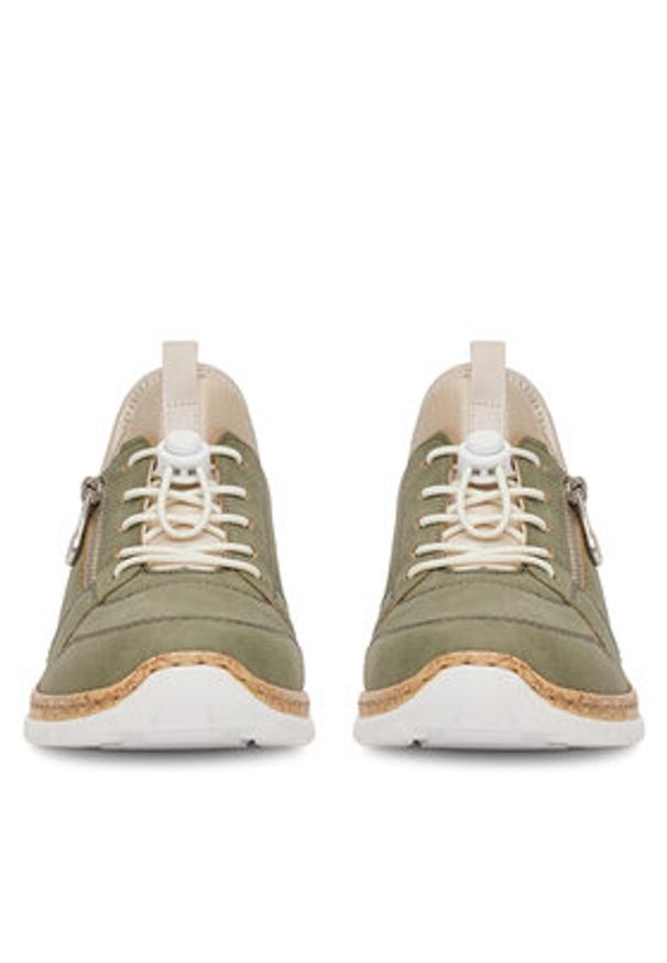 Rieker Sneakersy N42G0-52 Zielony. Kolor: zielony. Materiał: materiał