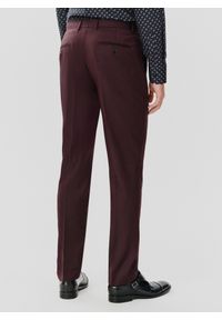 Pako Lorente - PAKO LORENTE – Spodnie garniturowe w kolorze burgundowym. Kolor: czerwony. Materiał: poliester, wełna. Styl: elegancki #7