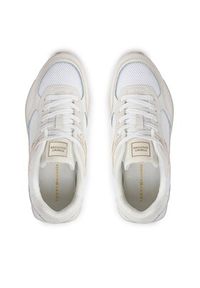 TOMMY HILFIGER - Tommy Hilfiger Sneakersy Essential Elevated Runner FW0FW07700 Biały. Kolor: biały. Materiał: zamsz, skóra #3