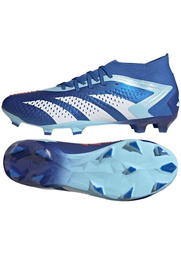 Adidas - Buty piłkarskie adidas Predator Accuracy.2 Fg M GZ0027 niebieskie. Zapięcie: sznurówki. Kolor: niebieski. Materiał: syntetyk. Sport: piłka nożna