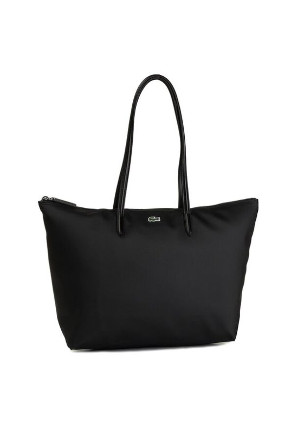 Lacoste Torebka L Shopping Bag NF1888PO Czarny. Kolor: czarny. Materiał: skórzane