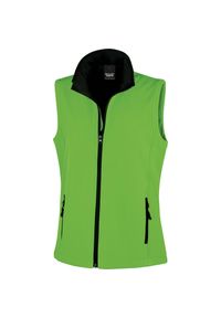 RESULT - Kamizelka damska puchowa Result Softshell. Kolor: wielokolorowy, czarny, zielony. Materiał: softshell, puch. Styl: elegancki #1