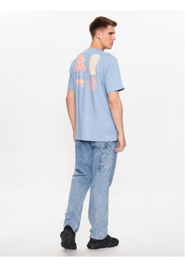 Adidas - adidas T-Shirt Graphic Glide T-Shirt IC5750 Błękitny Loose Fit. Kolor: niebieski. Materiał: bawełna