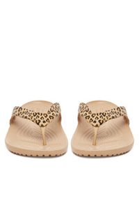 Crocs Japonki KADEE II LEOPARD FLIP W 206398-98R Beżowy. Kolor: beżowy #6