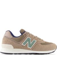 Buty unisex New Balance U574SBB – brązowe. Okazja: na co dzień. Kolor: brązowy. Materiał: guma, skóra, syntetyk, materiał, zamsz. Szerokość cholewki: normalna. Model: New Balance 574 #1