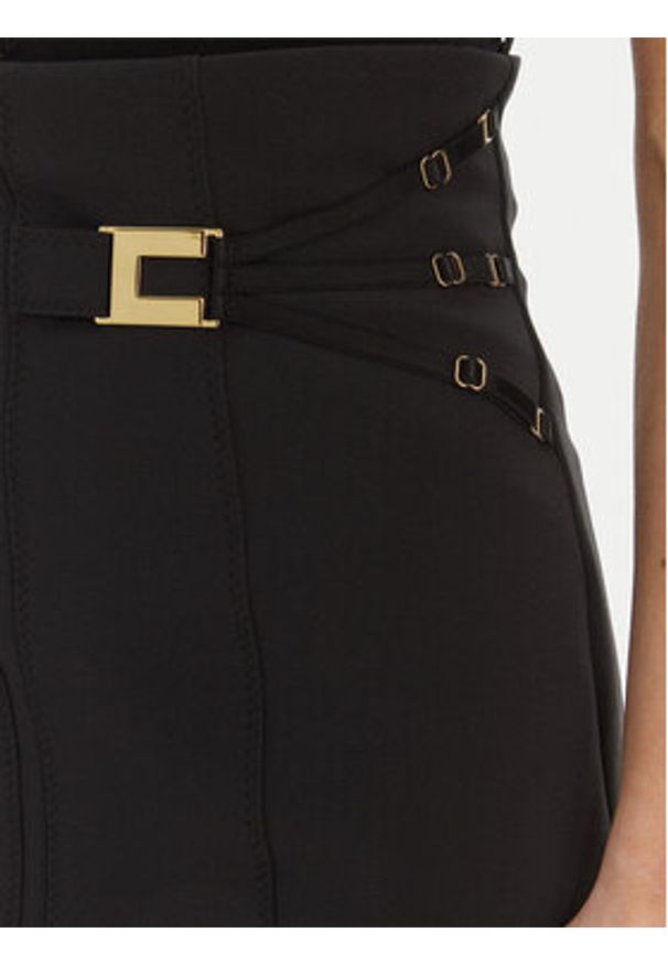 Elisabetta Franchi Spódnica mini GO-167-61E2-V320 Czarny Regular Fit. Kolor: czarny. Materiał: syntetyk