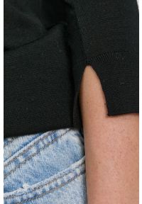 BOSS - Boss - Sweter wełniany. Okazja: na co dzień. Kolor: czarny. Materiał: wełna. Długość rękawa: długi rękaw. Długość: długie. Styl: casual #3