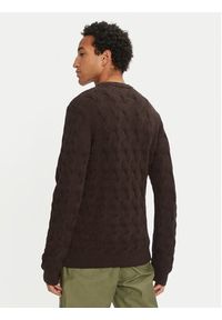 Selected Homme Sweter 16094503 Brązowy Regular Fit. Kolor: brązowy. Materiał: bawełna #8