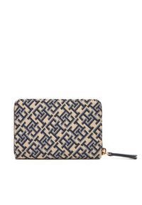 TOMMY HILFIGER - Tommy Hilfiger Duży Portfel Męski Th Jacquard Med Za AW0AW17479 Granatowy. Kolor: niebieski. Materiał: skóra