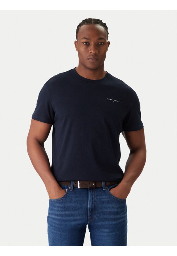 Tommy Jeans Komplet t-shirtów Linear DM0DM22316 Granatowy Slim Fit. Kolor: niebieski. Materiał: bawełna