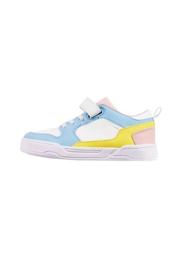 Buty do chodzenia dla dzieci Kappa Lineup Low K. Zapięcie: rzepy. Kolor: biały, niebieski, wielokolorowy. Materiał: syntetyk, materiał. Szerokość cholewki: normalna. Sport: turystyka piesza