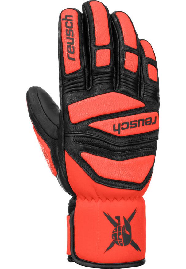 Rękawice narciarskie Reusch Worldcup Warrior DH. Kolor: czerwony, czarny, wielokolorowy. Sezon: zima. Sport: narciarstwo