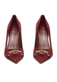 Eva Minge Szpilki EO-LILA-1677-13-3S Bordowy. Kolor: czerwony. Materiał: skóra, zamsz. Obcas: na szpilce #7