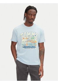 Tommy Jeans T-Shirt Arch Sailing DM0DM21867 Błękitny Relaxed Fit. Kolor: niebieski. Materiał: bawełna #1