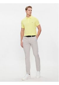 TOMMY HILFIGER - Tommy Hilfiger Polo 1985 MW0MW17771 Żółty Regular Fit. Typ kołnierza: polo. Kolor: żółty. Materiał: bawełna