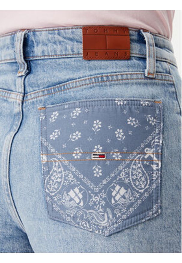 Tommy Jeans Szorty jeansowe DW0DW20087 Niebieski Slim Fit. Kolor: niebieski. Materiał: bawełna