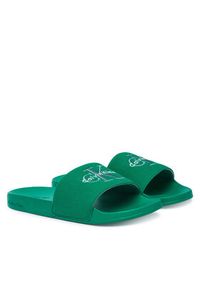 Calvin Klein Klapki Ess Slide Cv YM0YM01393 Zielony. Kolor: zielony. Materiał: materiał #2