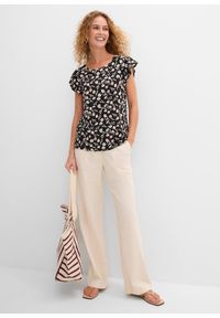 bonprix - T-shirt z mieszanki wiskozy. Kolor: czarny. Materiał: wiskoza #3