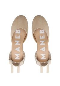 Manebi Espadryle Soft Suede Wedge Espadrilles M 1.1 WV Beżowy. Kolor: beżowy. Materiał: zamsz, skóra #4